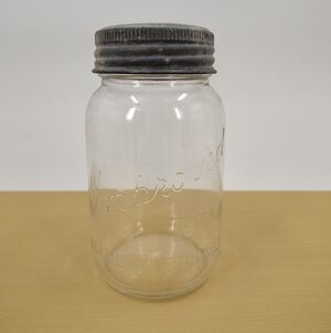 Canadian Mason Canning Jar Improved Gem Canada Zinc Lid glass seal Vintage